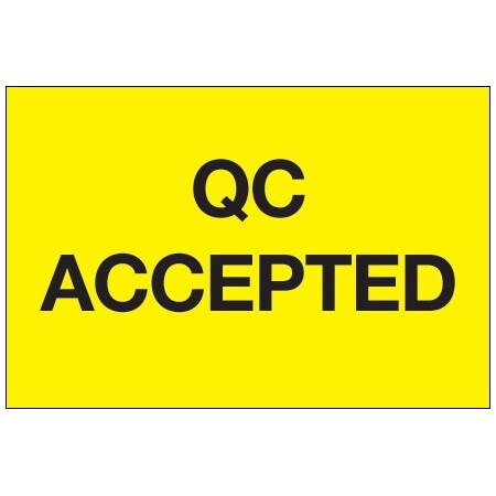 Bsc Preferred 2'' Circle - ''QC Accepted'' Fluorescent Yellow Labels BUY00019836